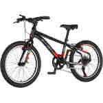 Bicikl junior 20 visitor radiance 20" 11" v-brake 6 brzina 120-142cm (xxs) crno crveni bicikl junior 20 visitor radiance visitor radiance 20 juniorski bicikl crno crveni 6 brzina v-brake