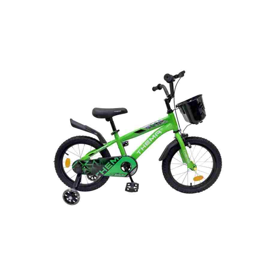 dečija bicikla ts-16 zelena boy dečija bicikla ts-16 zelena sa pomoćnim točkićima i prednjom korpicom