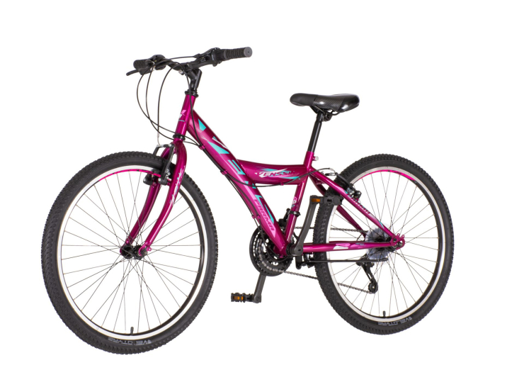 Bicikl junior 24 venssini parma 24" 13" v-brake 18 brzina 132-155cm(xs) ljubičasti uv sjaj perla bicikl junior 24 venssini parma venssini parma 24 juniorski mtb bicikl ljubičasti uv sjaj perla