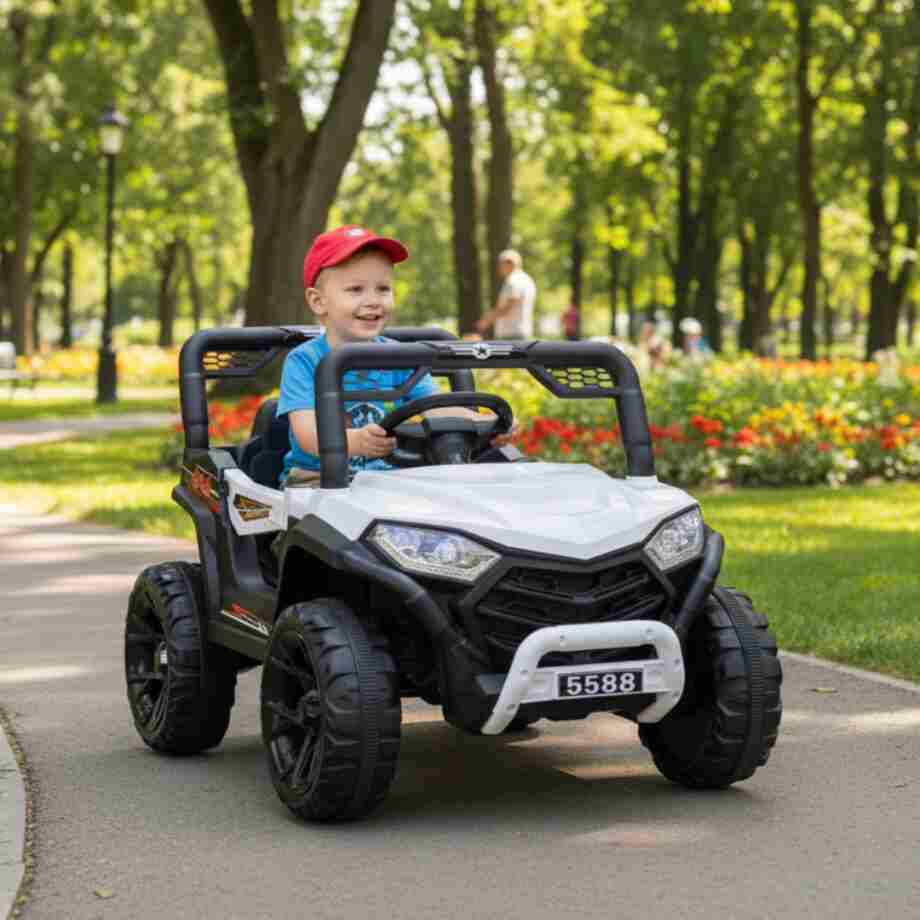 auto na baterije ts-5588 bela sa otvorenim vratima