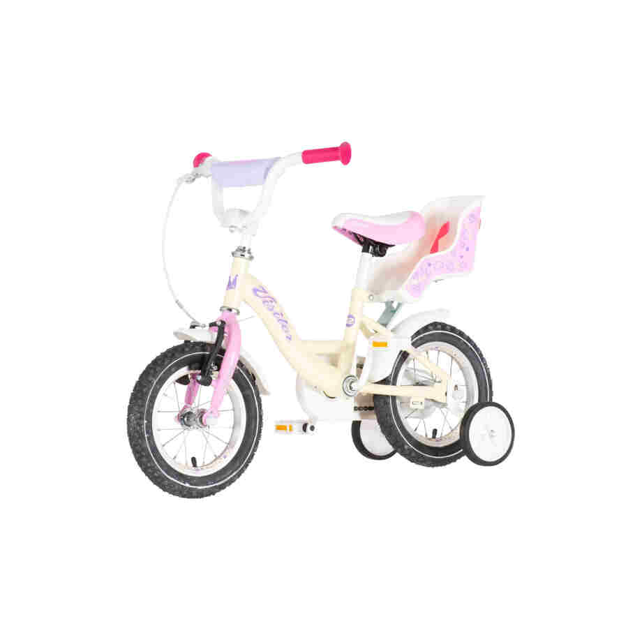 Bicikl kids visitor liloo 12" 8" v-brake kontra 95-115cm (12") bež roze mat bicikl kids visitor liloo 12 dečiji bicikl visitor liloo 12 inča bež roze mat boja