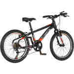 Bicikl junior 20 visitor radiance 20" 11" v-brake 6 brzina 120-142cm (xxs) crno crveni bicikl junior 20 visitor radiance visitor radiance 20 juniorski bicikl crno crveni 6 brzina v-brake
