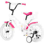 Bicikl kids visitor dog 16" 9" v-brake kontra 105-125cm (16") belo roze perla bicikl kids visitor dog 16 dečji bicikl visitor dog 16 inča belo roze perla boja