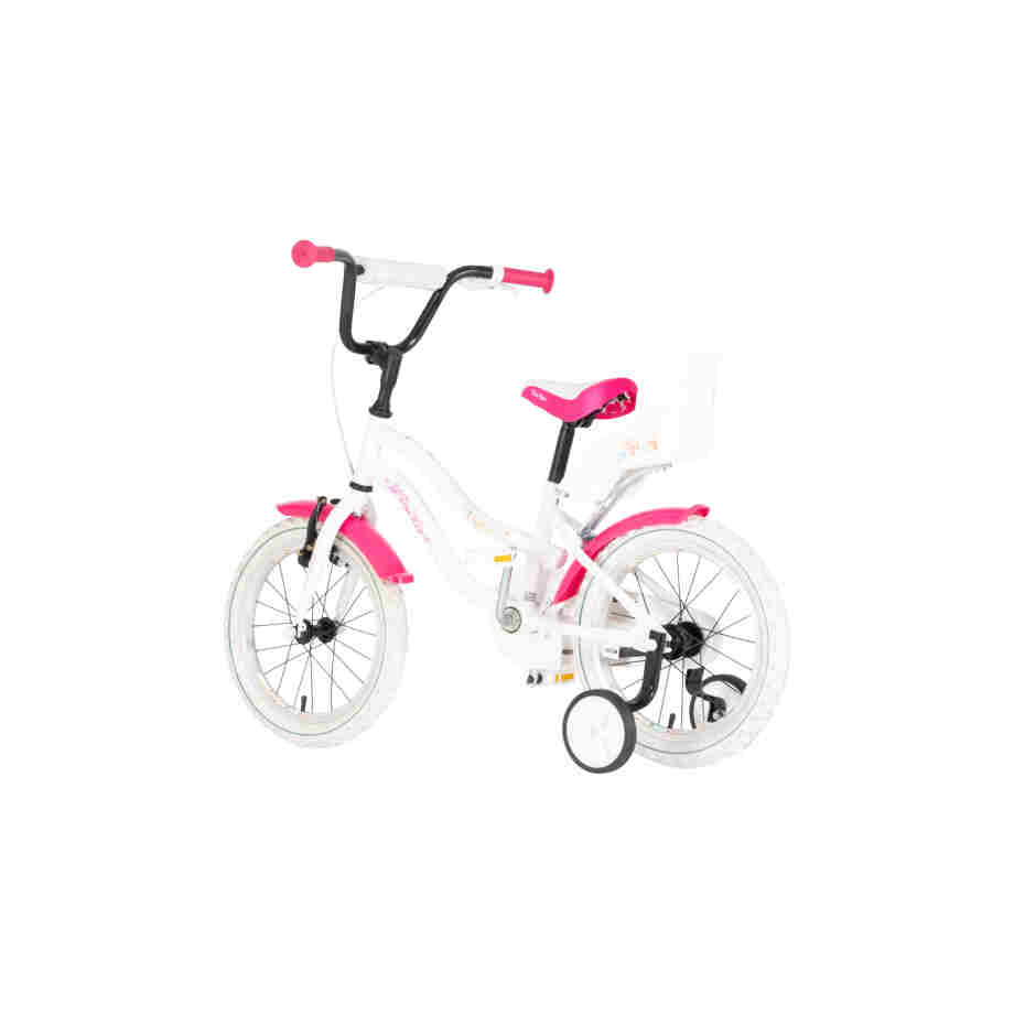 Bicikl kids visitor dog 16" 9" v-brake kontra 105-125cm (16") belo roze perla bicikl kids visitor dog 16 dečji bicikl visitor dog 16 inča belo roze perla boja