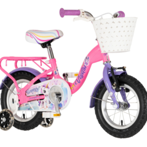 bicikl kids visitor unicorn 12 visitor unicorn 12 roze dečiji bicikl sa pomoćnim točkićima i