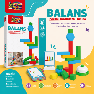 simple balans balans društvena igra ravnoteže sa drvenim elementima i karticama
