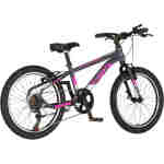 Bicikl junior 20 visitor radiance 20" 11" v-brake 6 brzina 120-142cm (xxs) sivi bicikl junior 20 visitor radiance visitor radiance 20 inča sivi juniorski bicikl 6 brzina v-brake