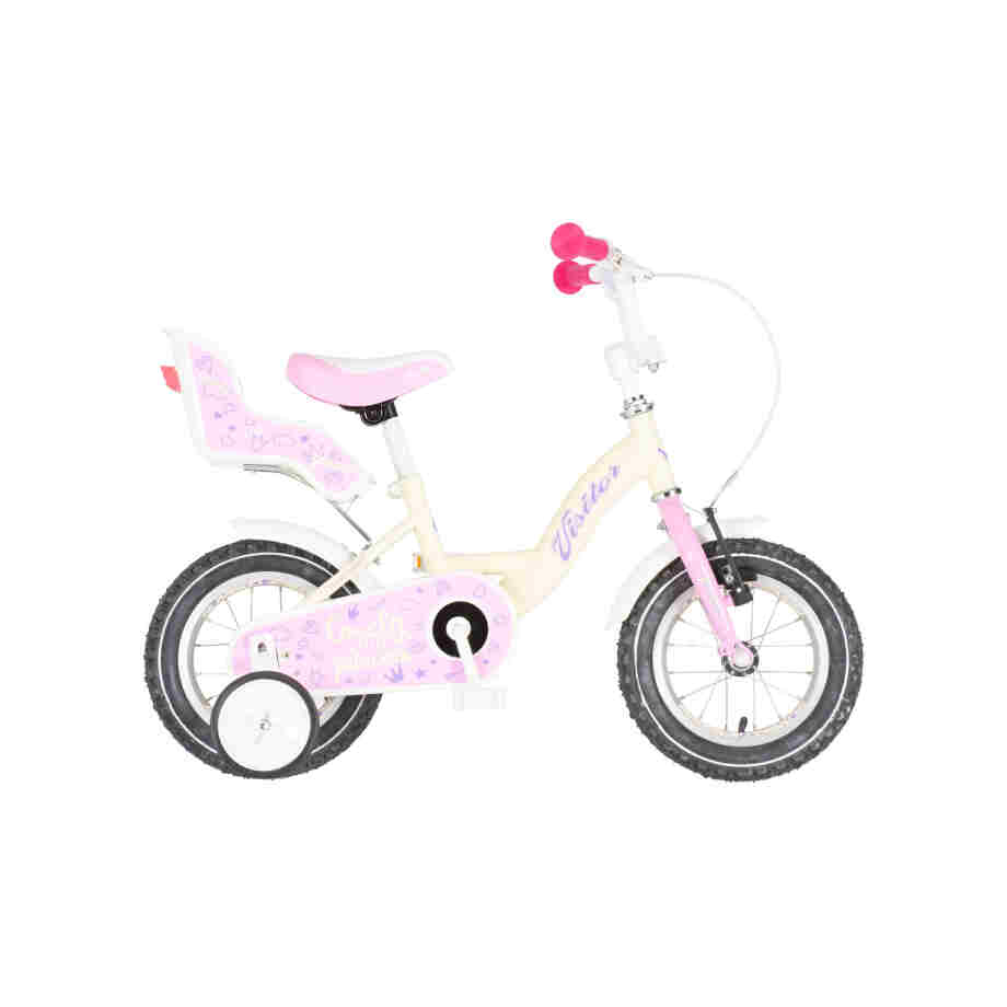 Bicikl kids visitor liloo 12" 8" v-brake kontra 95-115cm (12") bež roze mat bicikl kids visitor liloo 12 dečiji bicikl visitor liloo 12 inča bež roze mat boja