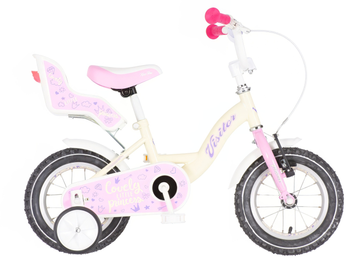bicikl kids visitor liloo 12 dečiji bicikl visitor liloo 12 inča bež roze mat boja