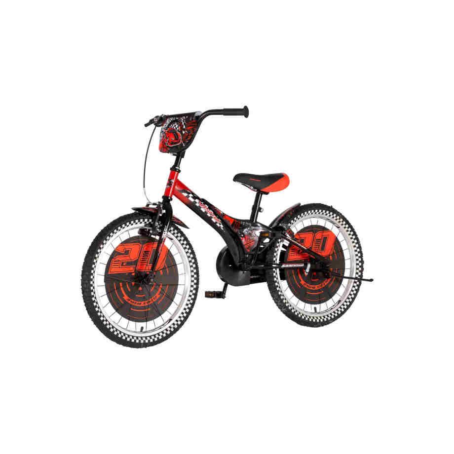 bicikl kids visitor nitro 20 crno crveni sa anatomskim sedištem