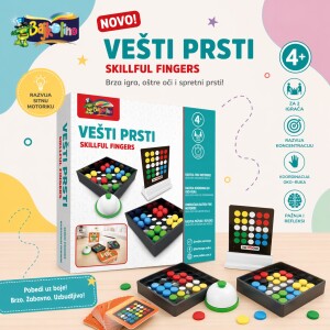 vešti prsti igra simple sa karticama i platformama za igru