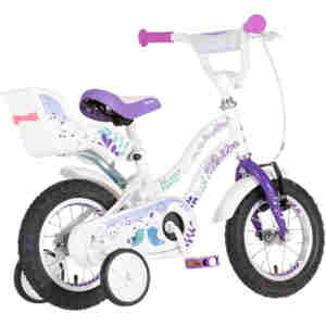 Bicikl kids visitor songbird 12" 7" v-brake kontra 95-115cm (12") belo ljubičasti perla bicikl kids visitor songbird 12 inča belo ljubičasti perla za devojčice