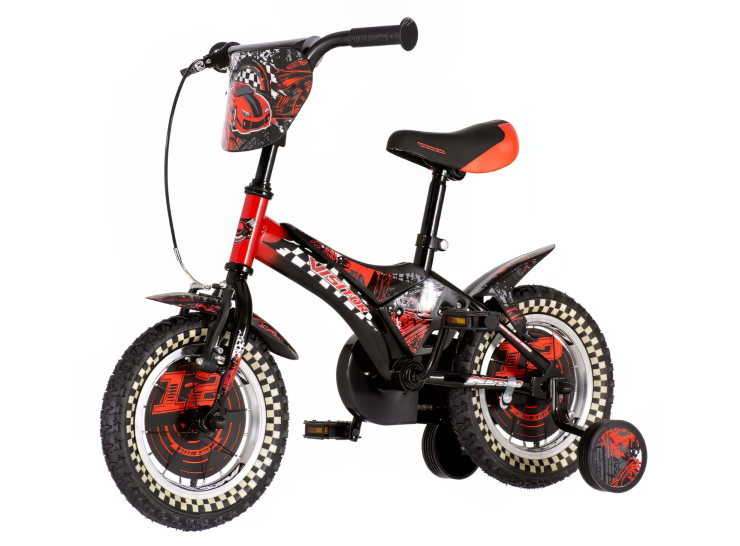 Bicikl kids visitor nitro 12" 9" v-brake kontra 95-115cm (12") crno crvenii bicikl kids visitor nitro 12 visitor nitro dečji bicikl 12 inča crno crvene boje sa
