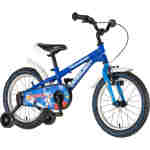 Bicikl kids visitor cosmo 16" 9" v-brake kontra 105-125cm (16") plavi bicikl kids visitor cosmo 16 dečiji bicikl visitor cosmo 16 plavi sa pomoćnim točkićima