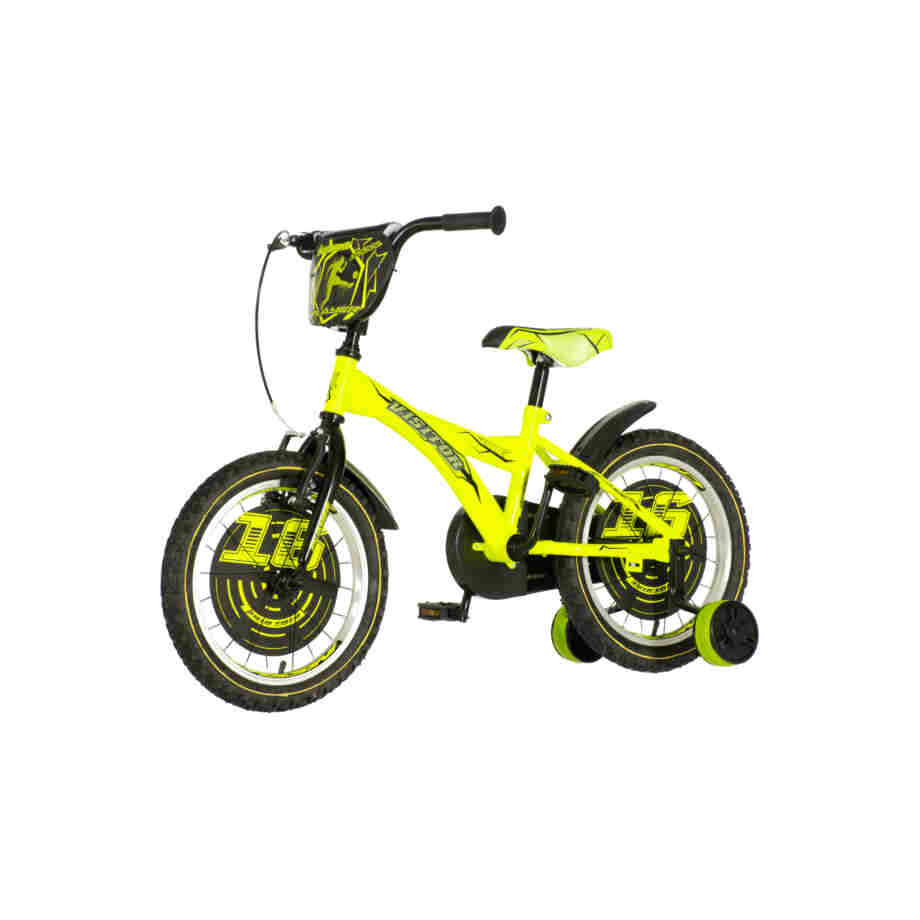 Bicikl kids visitor player 16" 9" v-brake kontra 105-125cm (16") neon žuti uv