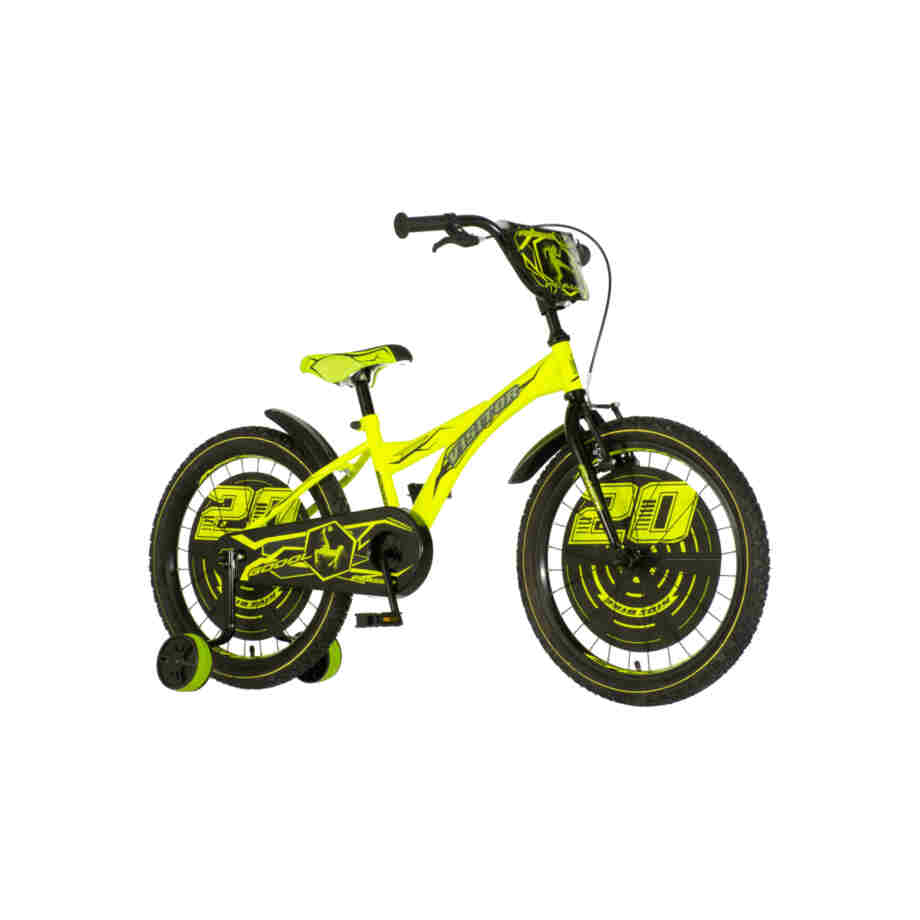 Bicikl kids visitor player 20" 10" v-brake kontra 115-135cm (20") neon žuti uv