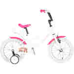 Bicikl kids visitor dog 16" 9" v-brake kontra 105-125cm (16") belo roze perla bicikl kids visitor dog 16 dečji bicikl visitor dog 16 inča belo roze perla boja
