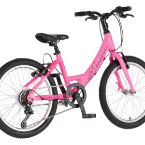 Bicikl junior 20 venssini parma alu 20" alu 12" v-brake 6 brzina 132-155cm (xs) roza bicikl junior 20 venssini parma venssini parma juniorski bicikl 20 inča roza aluminijumski ram v-brake
