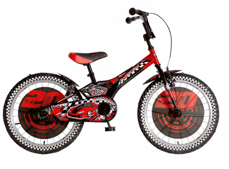 Bicikl kids visitor nitro 20" 10" v-brake kontra 115-135cm (20") crno crveni bicikl kids visitor nitro 20 crno crveni sa anatomskim sedištem