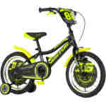 Bicikl kids visitor ranger 16" 9" v-brake  kontra 105-125cm (16") crno žuti polu mat - Slika 1