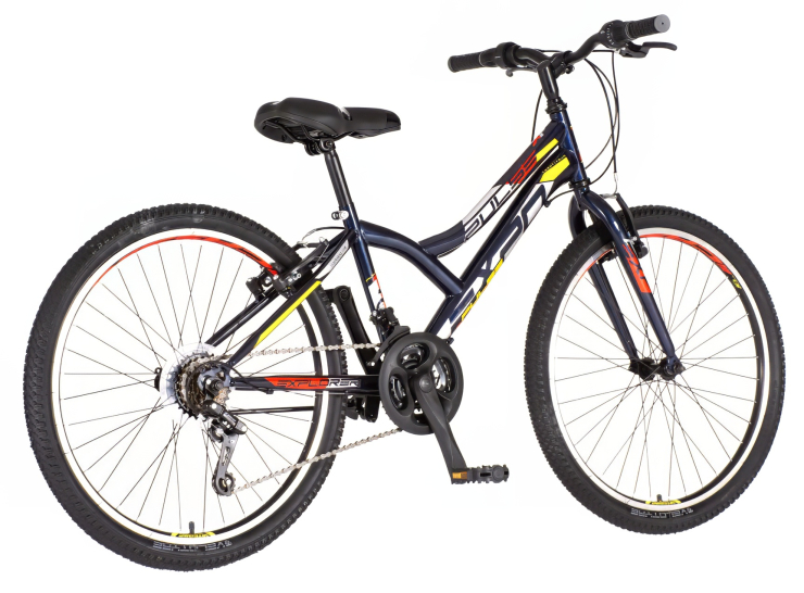 bicikl junior 24 explorer spy plavi planinski sa v-brake kočnicama