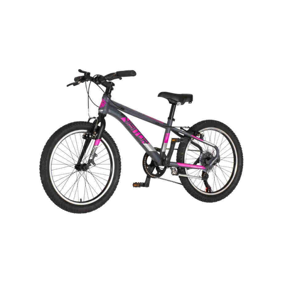 Bicikl junior 20 visitor radiance 20" 11" v-brake 6 brzina 120-142cm (xxs) sivi bicikl junior 20 visitor radiance visitor radiance 20 inča sivi juniorski bicikl 6 brzina v-brake