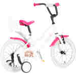 Bicikl kids visitor dog 16" 9" v-brake kontra 105-125cm (16") belo roze perla bicikl kids visitor dog 16 dečji bicikl visitor dog 16 inča belo roze perla boja