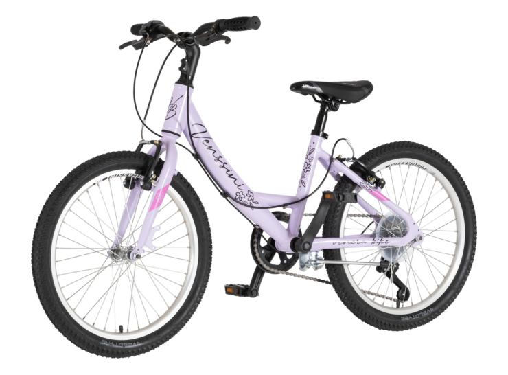 Bicikl junior 20 venssini parma alu 20" alu 12" v-brake 6 brzina 132-155cm (xs) ljubičasti sjaj uv bicikl junior 20 venssini parma venssini parma juniorski bicikl 20 inča ljubičasti sjaj aluminijumski ram