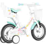 Bicikl kids visitor lola 12" 7" v-brake kontra 95-115cm (12") belo roze perla bicikl kids visitor lola 12 belo roze perla sa pomoćnim točkićima