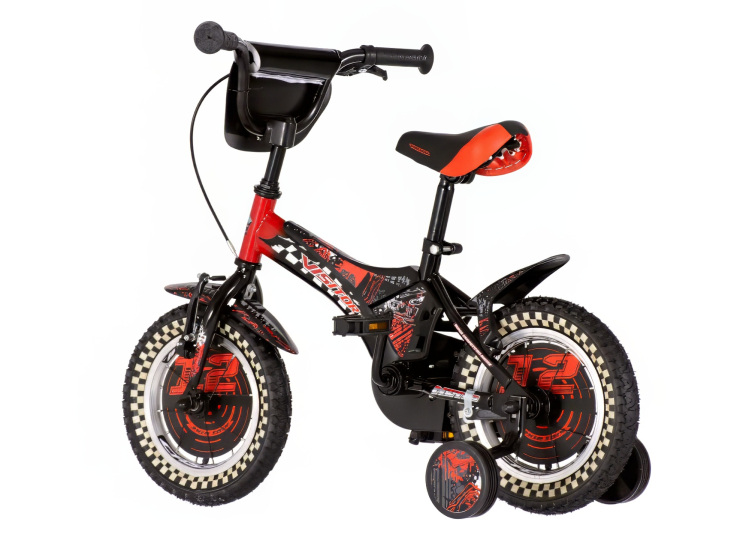 Bicikl kids visitor nitro 12" 9" v-brake kontra 95-115cm (12") crno crvenii bicikl kids visitor nitro 12 visitor nitro dečji bicikl 12 inča crno crvene boje sa