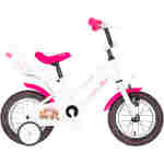 Bicikl kids visitor dog 12" 7" v-brake kontra 95-115cm (12") belo roze perla bicikl kids visitor dog 12 inch belo roze perla za devojčice
