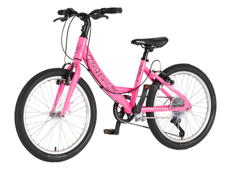 Bicikl junior 20 venssini parma alu 20" alu 12" v-brake 6 brzina 132-155cm (xs) roza bicikl junior 20 venssini parma venssini parma juniorski bicikl 20 inča roza aluminijumski ram v-brake