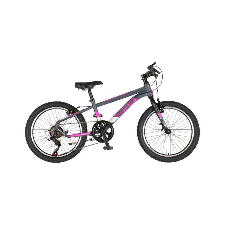 Bicikl junior 20 visitor radiance 20" 11" v-brake 6 brzina 120-142cm (xxs) sivi bicikl junior 20 visitor radiance visitor radiance 20 inča sivi juniorski bicikl 6 brzina v-brake