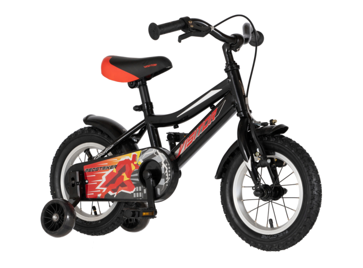 e9K-1120130 bicikl kids visitor redstriker 12 dečiji bicikl visitor redstriker 12 inča crno crveni sa pomoćnim