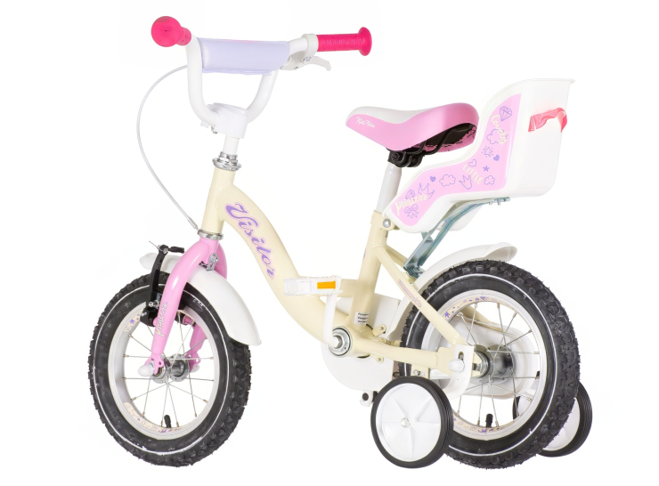 bicikl kids visitor liloo 12 dečiji bicikl visitor liloo 12 inča bež roze mat boja