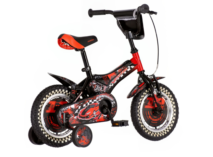 Bicikl kids visitor nitro 12" 9" v-brake kontra 95-115cm (12") crno crvenii bicikl kids visitor nitro 12 visitor nitro dečji bicikl 12 inča crno crvene boje sa