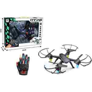 pametni dron sa rukavicom za kontrolu leta sa led efektima i zaštitnim okvirima propelera
