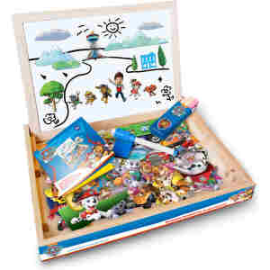 magnetna drvena tabla paw patrol 90 delova edukativni set za decu