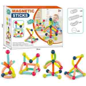 magnetne kocke stapici 56pcs magnetne kocke štapići 56pcs set od 56 delova za decu od