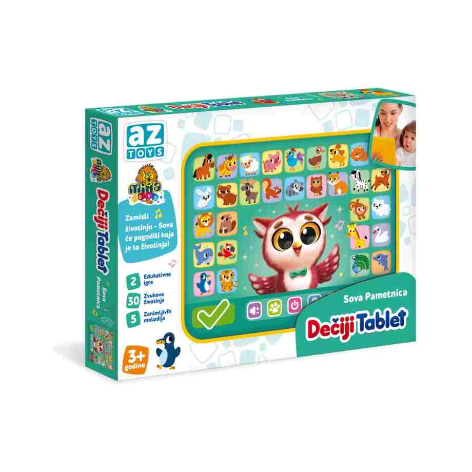 deciji tablet sova pametnica dečiji tablet sova pametnica edukativna igračka za decu od 3 godine
