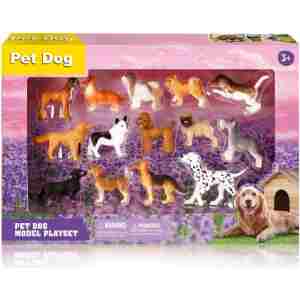 set pasa 14pcs figure različitih pasmina od plastike
