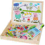 MAGNETNA DRVENA TABLA PEPPA PIG 100pcs magnetna drvena tabla peppa pig 100pcs edukativni set za decu