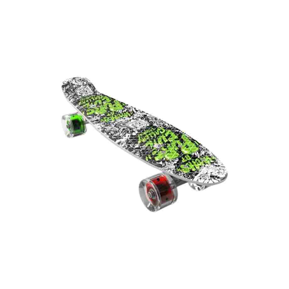 skateboard sa aluminijumskim gazistem skateboard sa aluminijumskim gazištem za decu na beloj podlozi