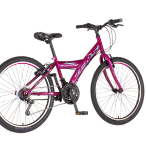 Bicikl junior 24 venssini parma 24" 13" v-brake 18 brzina 132-155cm(xs) ljubičasti uv sjaj perla bicikl junior 24 venssini parma venssini parma 24 juniorski mtb bicikl ljubičasti uv sjaj perla
