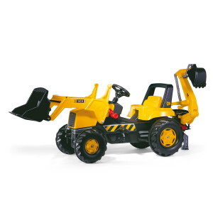 jcb traktor na pedale sa prednjom i zadnjom kašikom za decu