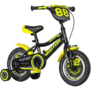 Bicikl kids visitor ranger 12" 8" v-brake kontra 95-115cm (12") crno žuti polu mat Bicikl kids visitor ranger 12" 8" v-brake kontra 95-115cm (12") crno žuti polu mat - Slika 1