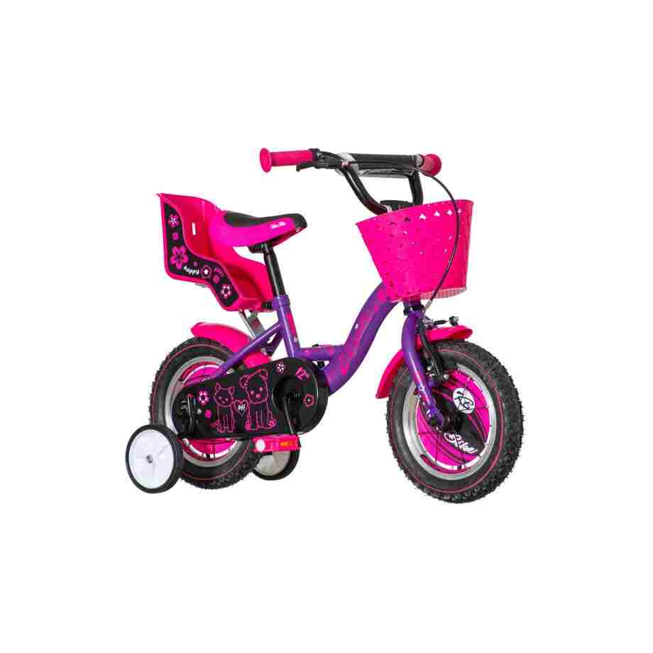 Bicikl kids visitor liloo 12" 8" v-brake kontra 95-115cm (12") ljubičasti mat uv