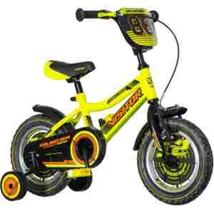 Bicikl kids visitor ranger 12" 8" v-brake  kontra 95-115cm (12") neon žuti uv - Slika 1