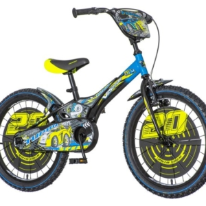 bicikl kids visitor turbo 20 inča crno plavi sa ergonomskim sedlom