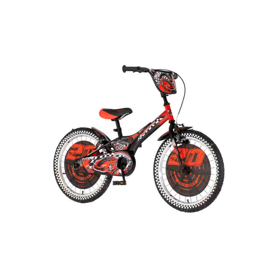 bicikl kids visitor nitro 20 crno crveni sa anatomskim sedištem